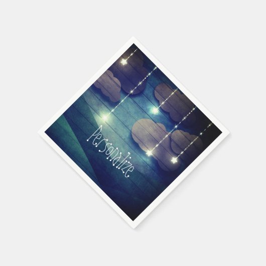 Nachthimmel Traum leuchten hängenden Stern rustika Serviette (Ecke)