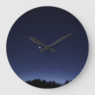 Nachthimmel von Roanoke Rapids, NC Große Wanduhr