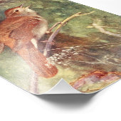 Nachtigale Singing Fotodruck (Ecke)