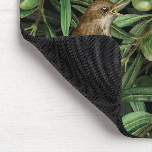 Nachtigales im Olivenbaum 3 Mousepad (Ecke)