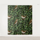 Nachtigales im Olivenbaum 3 Wandteppich (Vorderseite)