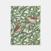 Nachtigales im Olivenbaum Fleecedecke (Vorderseite)