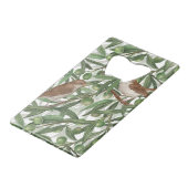 Nachtigales im Olivenbaum Geldbeutel Flaschenöffner (Rückseite Schrägansicht)