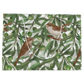 Nachtigales im Olivenbaum Große Geschenktüte (Rückseite)