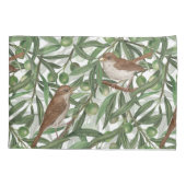 Nachtigales im Olivenbaum Kissenbezug (Rückseite-Links)