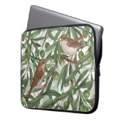 Nachtigales im Olivenbaum Laptopschutzhülle (Vorderseite Links)