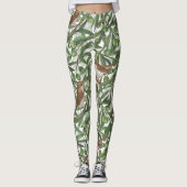 Nachtigales im Olivenbaum Leggings (Vorderseite)