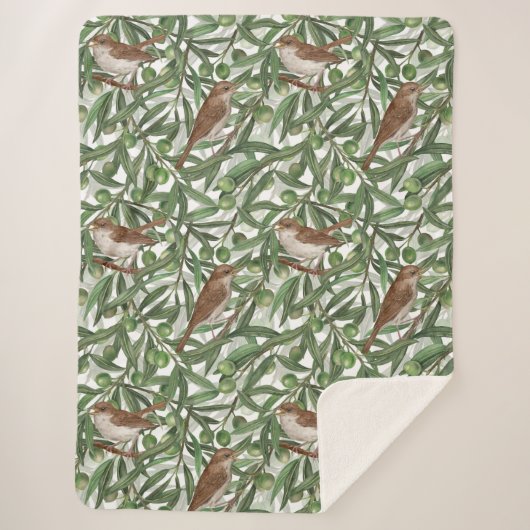 Nachtigales im Olivenbaum Sherpadecke (Vorderseite)