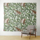 Nachtigales im Olivenbaum Wandteppich (Beispiel (Horizontal))