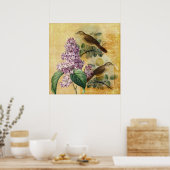 Nachtigales mit Lilac Poster (Küche)