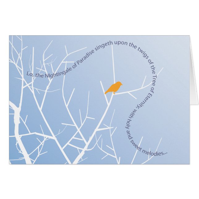 Nachtigall des Paradieses (Vorderseite (Horizontal))