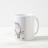 Nachtigall-Skizze-Tasse Kaffeetasse (VorderseiteRechts)