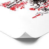 Nachtigall und Rose Poster (Ecke)