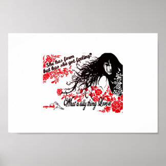 Nachtigall und Rose Poster