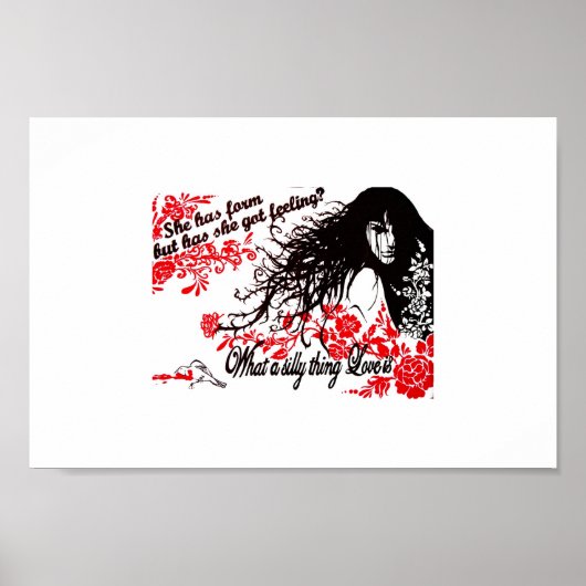 Nachtigall und Rose Poster (Vorne)