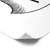 Nachtingales Familienwappen Poster (Ecke)