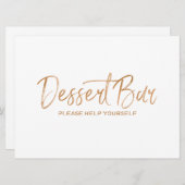 Nachtisch-Bar, das stilvolle GoldRose des Einladung (Vorne/Hinten)