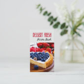 Nachtisch frisch, Käsekuchen, Gebäck-Koch, Bäcker Visitenkarte (Stehend Vorderseite)