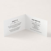 Nachtisch-Gekritzel - blauer Catering Visitenkarten (Innenseite)