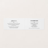 Nachtisch-Gekritzel - blauer Catering Visitenkarten (Innenseite Aufgefaltet)