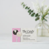 Nachtisch-Lebensmittellieferant-Visitenkarten Visitenkarte (Stehend Vorderseite)