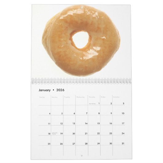 Nachtisch-Nahrungsmittelkalender Kalender (Jan 2026)