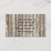 Nachtisch-Schokoladenkuchenbäckerei des Woodgrain Visitenkarte (Rückseite)