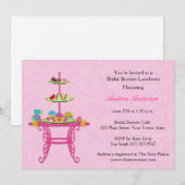 Nachtisch-Tabelle, Rosa, Brautparty-Einladung Einladung (Vorne/Hinten)