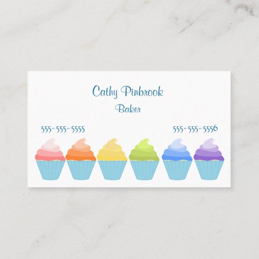 Nachtisch-Visitenkarte Visitenkarte (Rückseite)