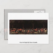 Nachtjagd durch Paolo Uccello Postkarte (Vorne/Hinten)