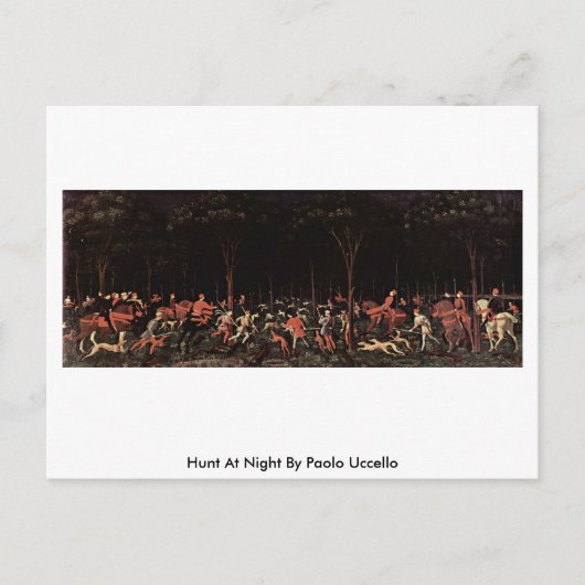 Nachtjagd durch Paolo Uccello Postkarte (Vorderseite)