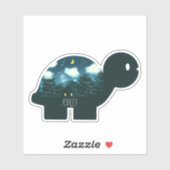 Nachtkabine in der Waldschildkröte Aufkleber (Blatt)