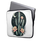 Nachtkaktus Blossom Laptopschutzhülle (Vorderseite Links)