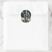 Nachtkaktus Blossom Runder Aufkleber (Tasche)