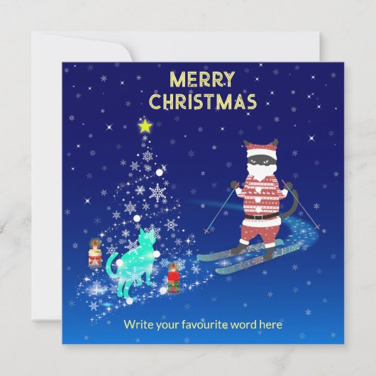 Nachtkarte des Weihnachtsmanns für die Herz-Erwärm (Vorderseite)