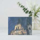 Nachtkathedrale, französisches Viertel Postkarte (Stehend Vorderseite)