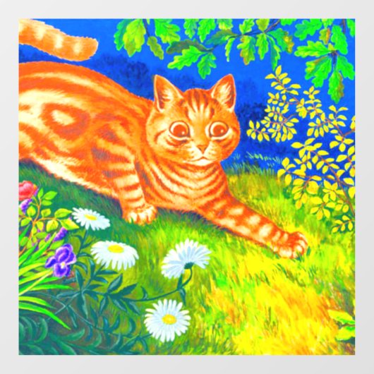 Nachtkatze Fensteraufkleber (Blatt)