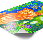 Nachtkatze Fotodruck (Ecke)