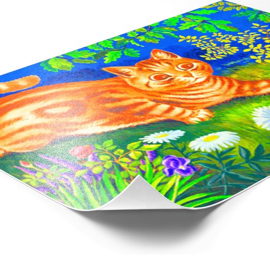 Nachtkatze Fotodruck (Ecke)