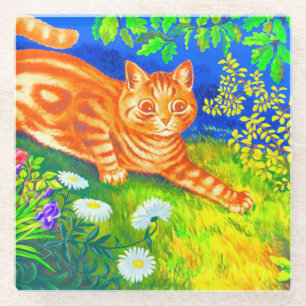 Nachtkatze Glasuntersetzer