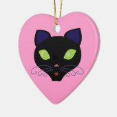 Nachtkatze Keramik Ornament (Links)