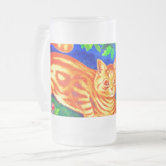 Nachtkatze Mattglas Bierglas (Vorderseite Links)
