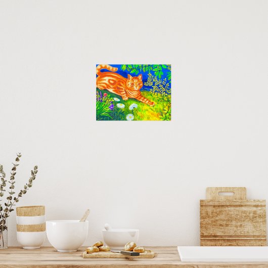 Nachtkatze Poster (Küche)