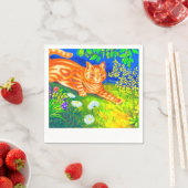 Nachtkatze Serviette (Beispiel)