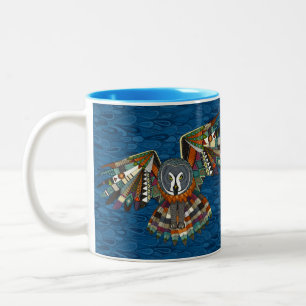 Nachtkeule blau zweifarbige tasse