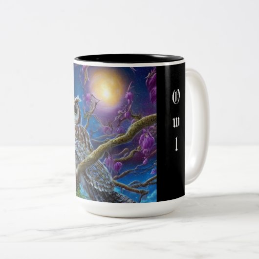 Nachtkeule Zweifarbige Tasse (VorderseiteRechts)