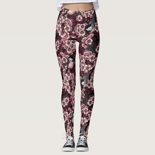Nachtkirschgarten Leggings (Vorderseite)