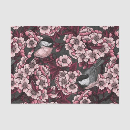 Nachtkirschgarten Seidenpapier (Vorderseite)