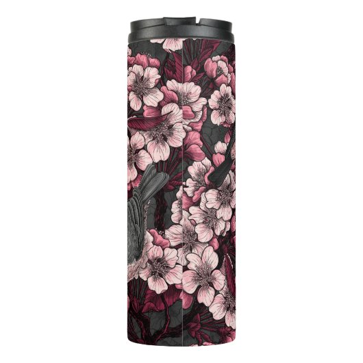 Nachtkirschgarten Thermosbecher (Rückseite)