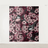 Nachtkirschgarten Wandteppich (Vorderseite)